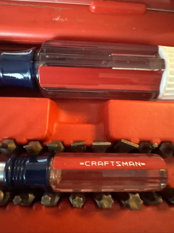 Sears Craftsman USA Nos Rare 30pc Magnetic Screwdriver Bit Set & Stubby Driver - Image 4 of 4
