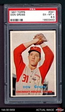 1957 Topps #341 Don Gross Reds PSA 6.5 - EX/MT+