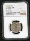 1924-D Standing Liberty 25c NGC UNC Details Cleaned