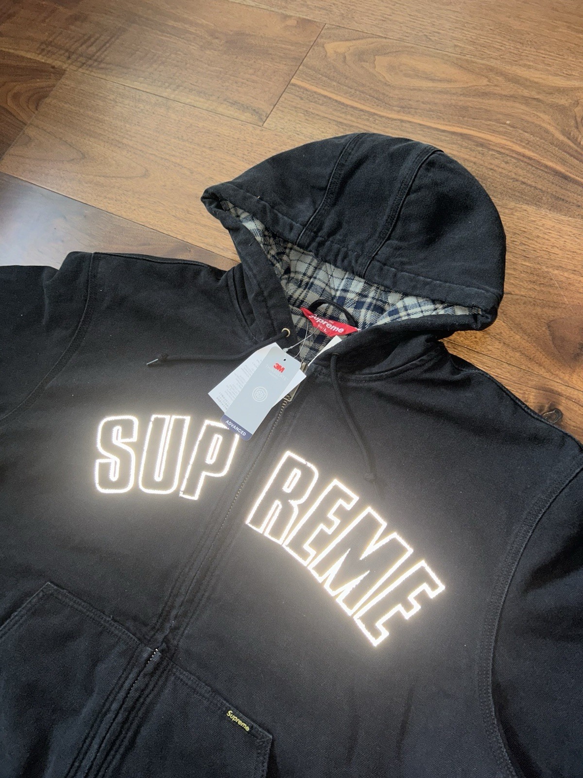 Supreme Reflective Arc Hooded Work Jacket image 4