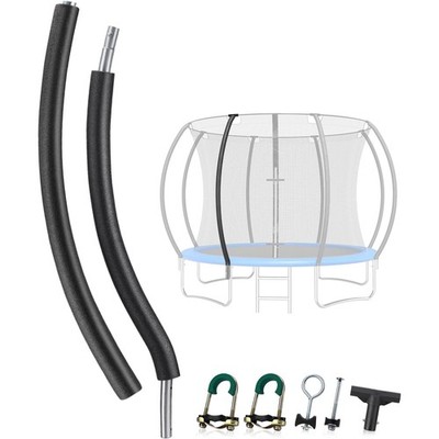 Trampoline Poles 16FT Curved Replacement Universal Enclosure Foam Cover 8-16FT