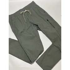 Vuori Ripstop Performance Jogger Pants Olive Green Drawstring Pocket Women XS