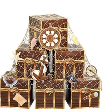17-Piece Pirate-Themed Party Decorations Set With Decorative Fishing Net New NIB