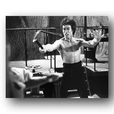 Bruce Lee Martial Arts Nunchaku Scene Enter the Dragon 1973 Vintage Photo 8x10 P