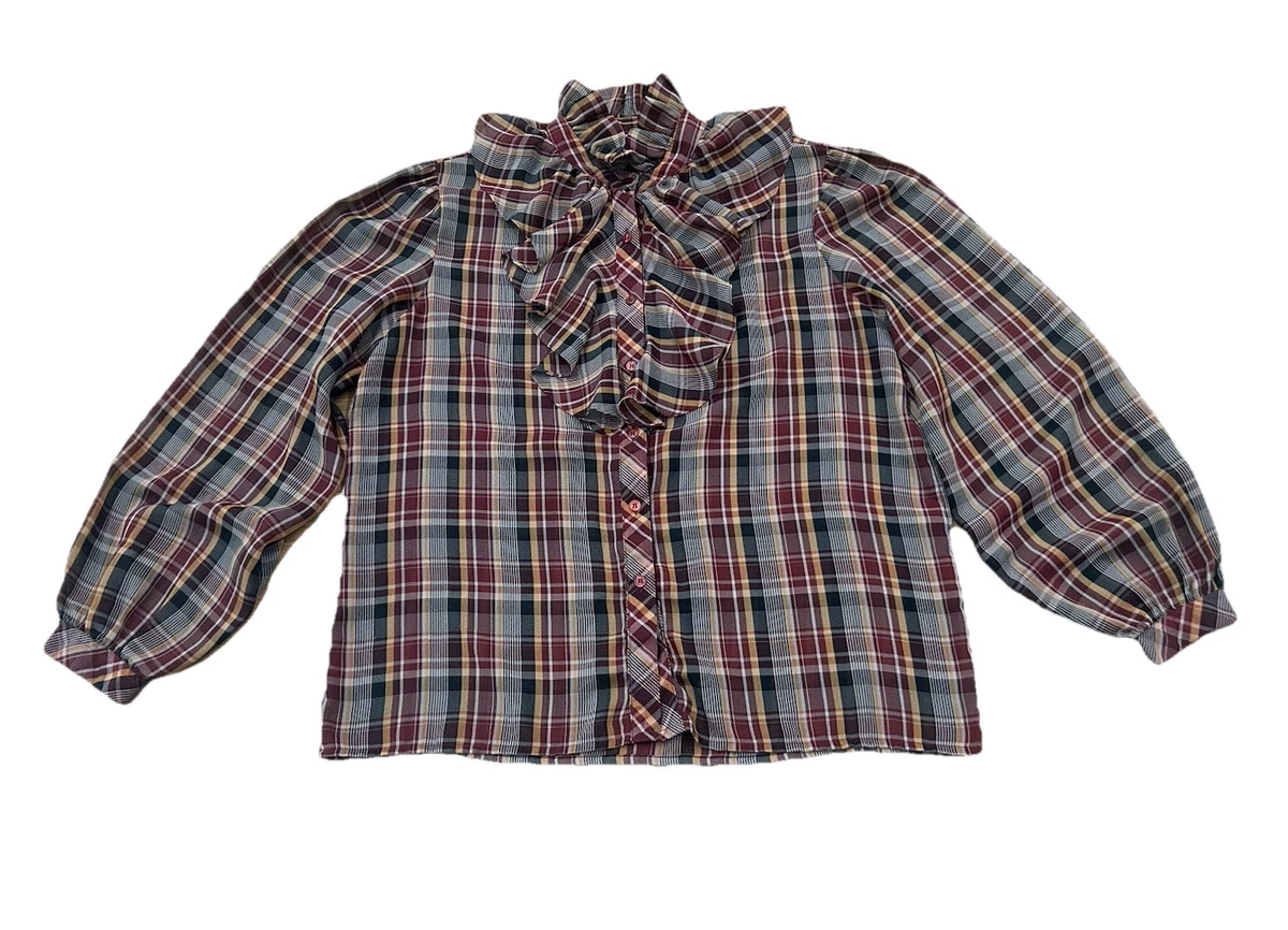 Vintage Ruffle Blouse In Vintage Tops & Blouses For Women for sale