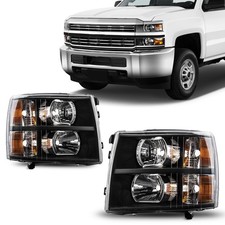 Headlights Assembly For 07-13 Chevy Silverado 1500 07-14 2500hd 3500hd Halogen