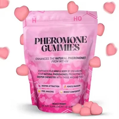 Pheromone Gummies 60 PCS | Help Enhance Personal Char m HOT 2025