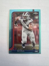 2025 TOPPS CHROME FOOTBALL JOEY BOSA AQUA REFRACTOR /299