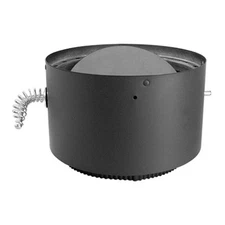 DuraVent 6DBK-DS 6'' 24-Ga Steel Single Wall Air Insulated Damper Section Black