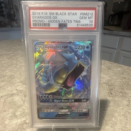 Pokémon Gyarados GX Hidden Fates Tins SM212 Black Star Promo Holo 2019 PSA 10