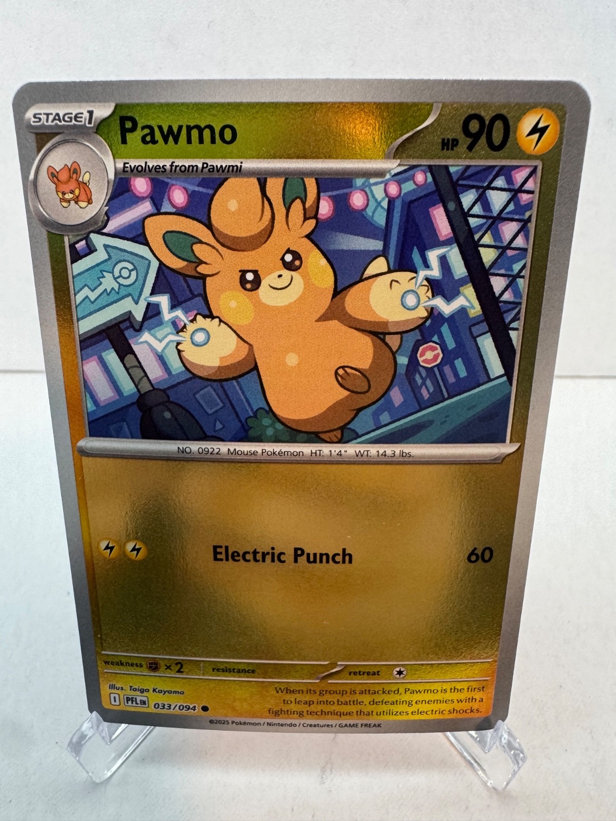 Pawmo 33/94 - Reverse Holofoil NM - ME: Phantasmal Flames - Pokémon TCG