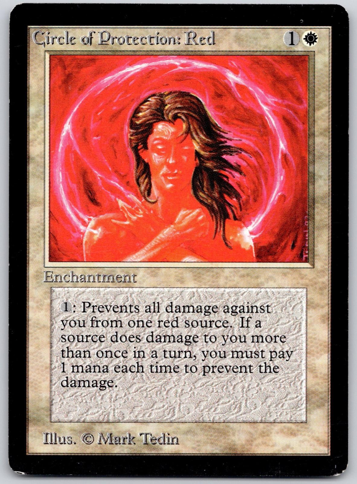 Circle of Protection: Red Common Beta Edition Magic: The Gathering MP