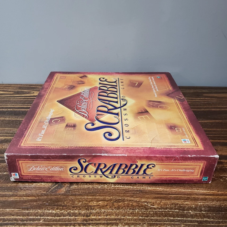 VINTAGE Scrabble Deluxe Edition COMPLETE Milton Bradley Crossword Word Game - Image 4 of 4