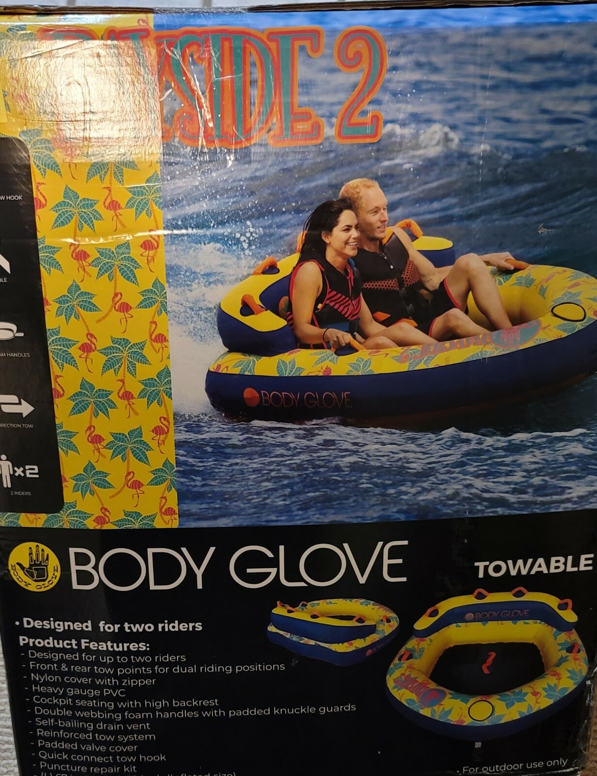 Bayside 2 Body Glove Two Direction Towable 2Person Inflatable Couch