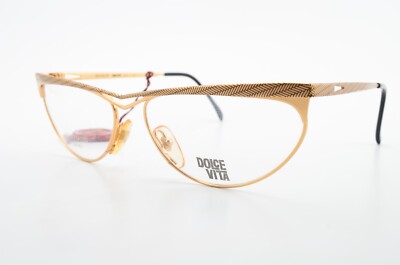 Dolce Vita Casanova Brille Mod.  CN 11 56/20 C.01 Cateye Optic Gold Plated 24KT
