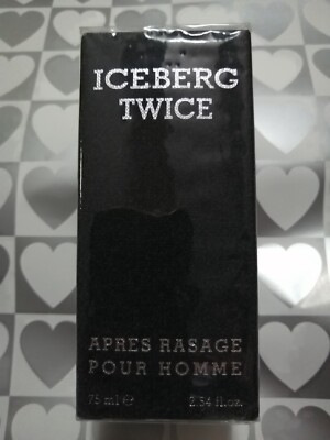 Iceberg Twice Apres Rasage Pour Homme Aftershave 75 ml Vintage 