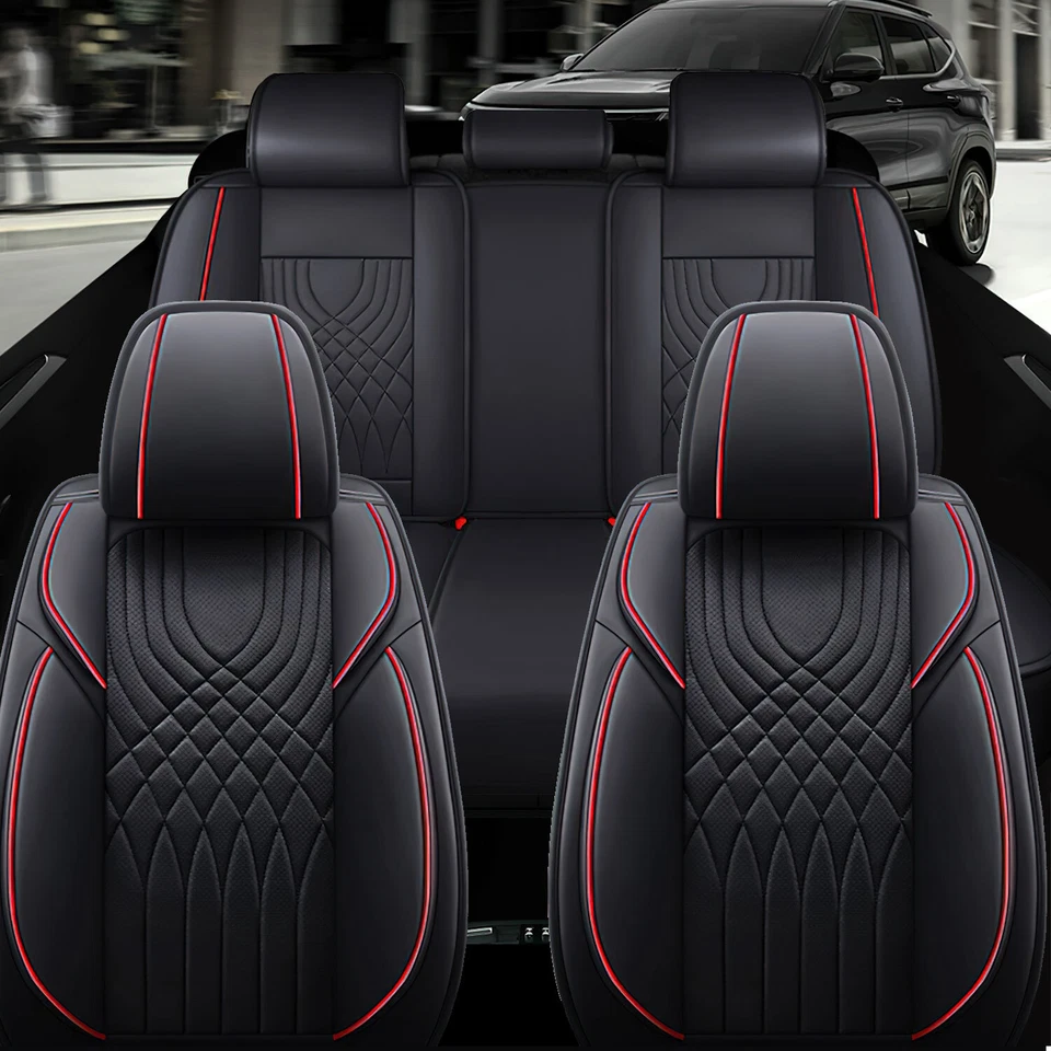 For Buick Car 5 Seat Covers Full Set Luxury Leather Cushion Protector Waterproof Foto 2 de 4