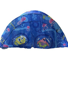 SpongeBob SquarePants Bed Tent Twin Blue Yellow 2009 Puck Light Corded Poles
