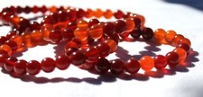 Handmade Stretch Bracelet - 8mm Carnelian - Empowers  Stimulates - Motivation