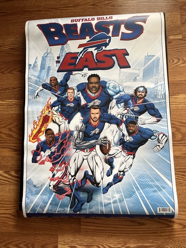 Wegmans Buffalo BillsBeasts of the East Limited Edition Poster. JoshAllen New - 第 1/2 張圖片