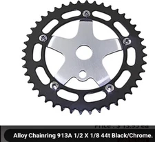 NEW ALLOY BMX BICYCLE SPROCKET/CHAINRING 1/2X1/8X44T CRUISERS,BMX BICYCLES 