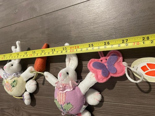 Felt Easter Bunny Garland Spring Rabbits & Butterflies - Picture 7 of 8