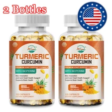 Turmeric Curcumin & Ginger Complex 1800mg | 240 Softgels | by Nature’s Live