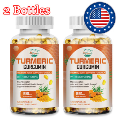 Turmeric Curcumin & Ginger Complex 1800mg | 240 Softgels | by Nature s Live