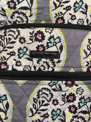 Vera Bradley Iconic Campus Tech Laptop Backpack Gray Heritage Leaf