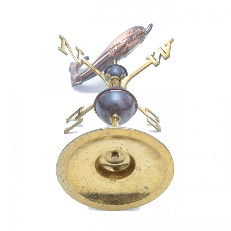 Weathervane Polished Solid Copper Whale Desktop Desk Tabletop Renovators Supply - Image 4 of 4