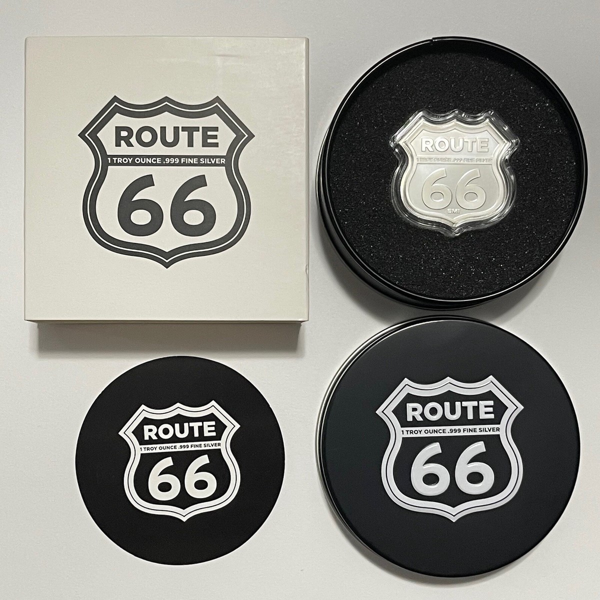 Oklahoma Round Barn Route 66 Coin & Collectible Tin 1 Troy Oz .999