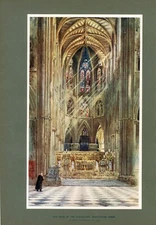The Scene of the Coronation - Westminster Abbey  - 1902 antique Print