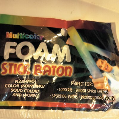 Multicolor Flashing Foam Stick Baton Glow Light Festival Concerts Events