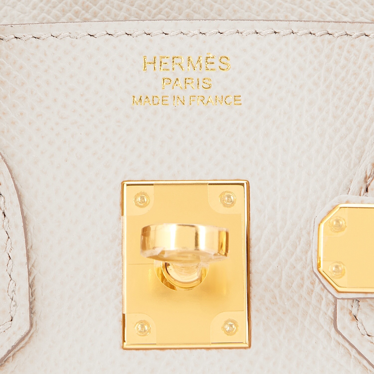 Hermes Birkin 25cm Sellier Craie Off White Cream Epsom Gold image 10