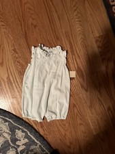 Ralph Lauren Polo Green/White stripe bubble romper size 3 -6 Months NWT