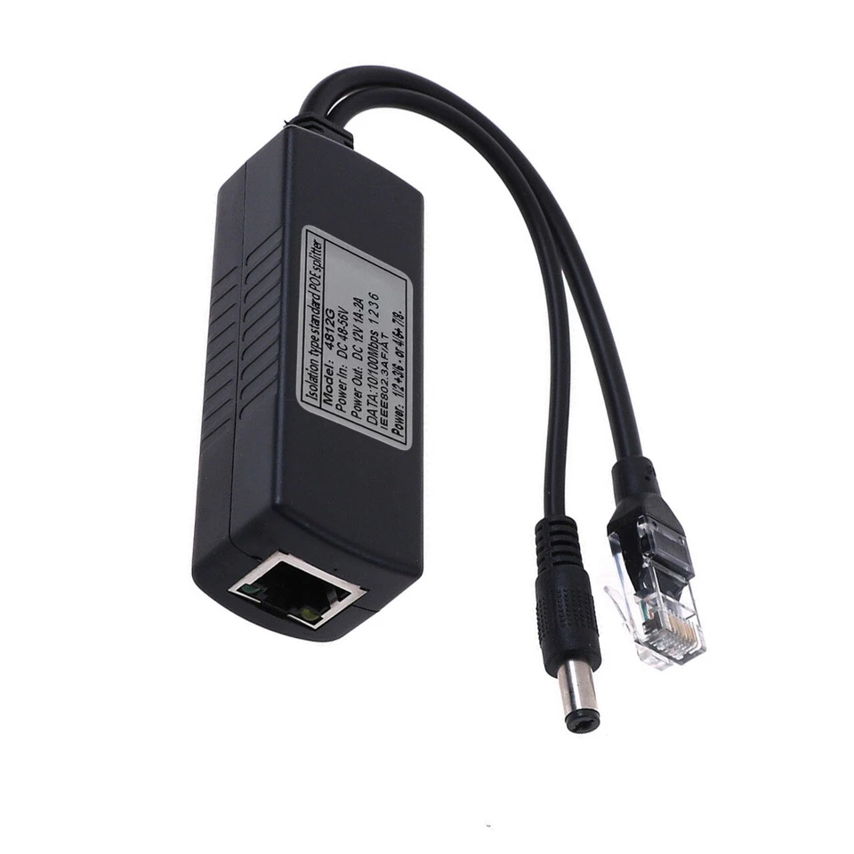 Power Over Ethernet Passive POE Injector Splitter Adapter Cable for CCTV Camera - Image 4 of 4