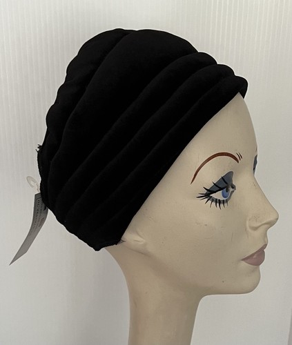 NWT Imaga Hats Velvet Fabric Wide Padded Bobo Liner for Scarf • BLACK Adjustable - Picture 8 of 12