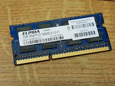 2X 2GB RAM DDR3 ELPIDA PC3-10600  1333 MHz für Notebook      #4xx