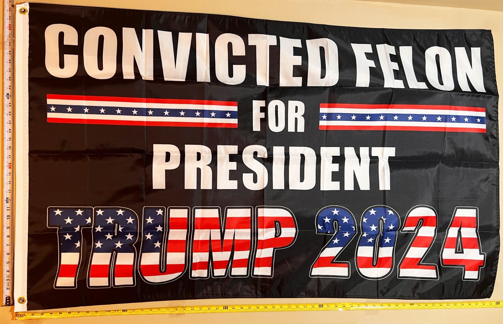 Red Trump 2024 Flag 3x5 Outdoor Double Sided Trump Flags 3x5 Made In The USA Red - Foto 4