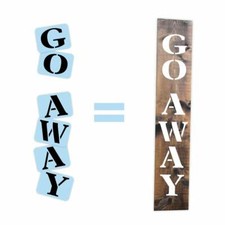 Go Away Welcome Stencil Kit - Paint Your Own Porch Sign - Reusable Stencil