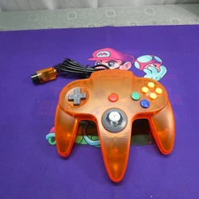 XYAB PROTO64 Clear Fire Orange Wired Controller (Nintendo 64, N64)