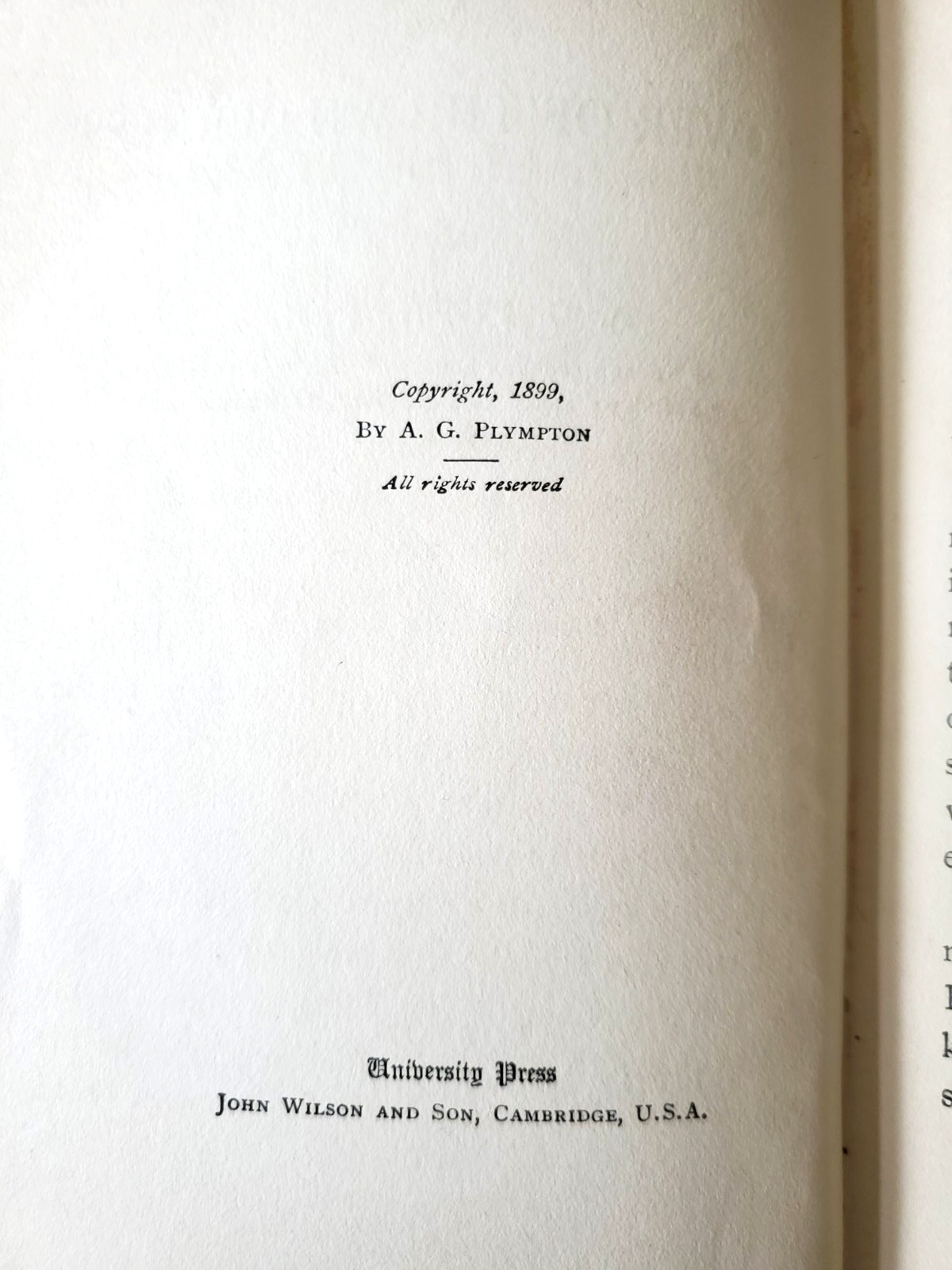 Flower of the Wilderness Book by A.G. Plympton, Copyright 1899, University Press