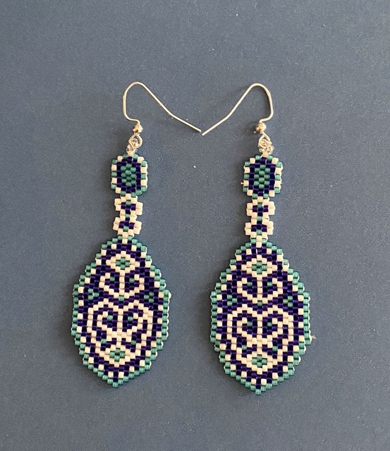 Beaded Brick Stitch Earrings eBay