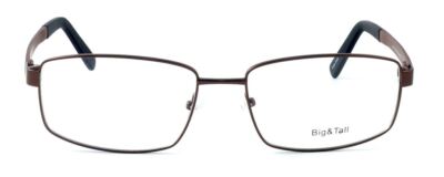 Calabria Designer Blue Light Blocking Reading Glasses Big&Tall Style 12 in Brown