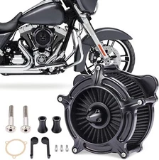 Black Air Cleaner Intake Filter For Harley Touring Road King Street Glide 08-16