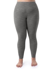 Fruit of the Loom Women's Eversoft Waffle Thermal Pants Gray Size S 4-6 