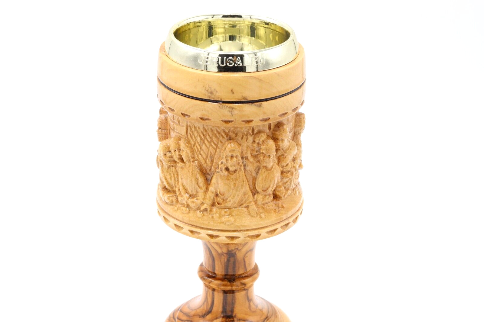 Olive Wood Cup Certificate Large Church Altar the Last Supper HandMade Jerusalem