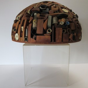 LARGE-ASSEMBLAGE-SIGNED-ALPER-ROTATING-ABSTRACT-BRAIN-VINTAGE-WOOD-CONSTRUCTION