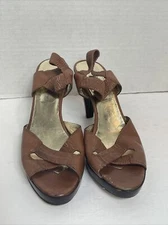Gastone Lucioli Vero Cuoio  Sz40 Brown Heels