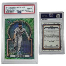 2023 Riley Greene Bowman Mega Box Chrome-ROY Favorites-Green /99 #6 GEM MT 9